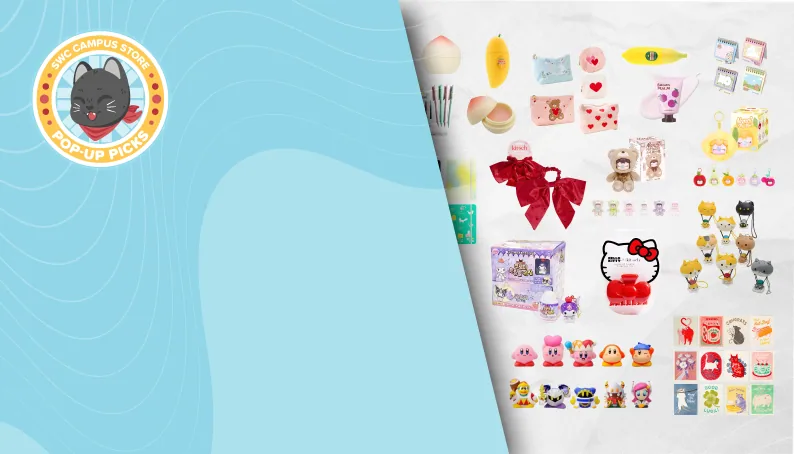 Pop-up picks. Trending collectibles, gifts, stationery, and accessories—always something new.
