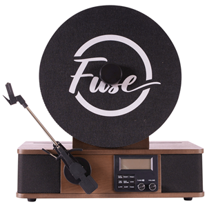 Fuse Audio WRAP Vertical Vinyl Record Player with Bluetooth - Dark Brown 9x14x15in Fuse Premium Needle Cartridge