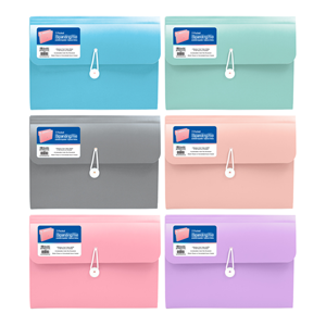 Bazic 7-Pocket Expading File Pastel Folder color  may vary