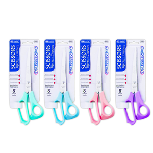 Bazic Office Scissors 8" Pastel Colors May Vary