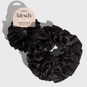 KITSCH - Black Ruffle Scrunchie
