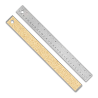 Alumicolor® Stainless Steel Cork Backed Ruler