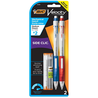 BIC Velocity Side Clic Mechanical Pencils 0.7mm 2PK