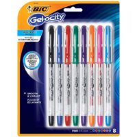 BIC Gelocity Smooth Stic Gel Pens Assorted 8PK