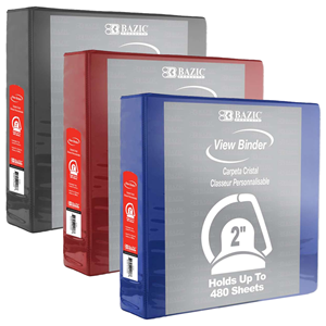 Bazic 2" Slant D-Ring View Binder