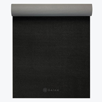 Gaiam Yoga Mat 4mm 2 Color Granite/Storm Black/Grey