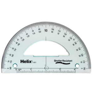 Helix Acrylic Protractor, Semi-Circle