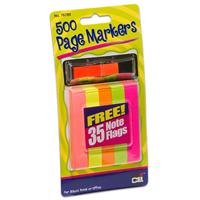 500 Page Markers Assorted Colors