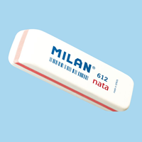 Milan 612 Nata White Plastic Eraser