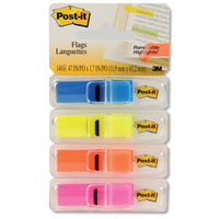 Post-it 683-4ABX Tape Flags Assorted 4PK
