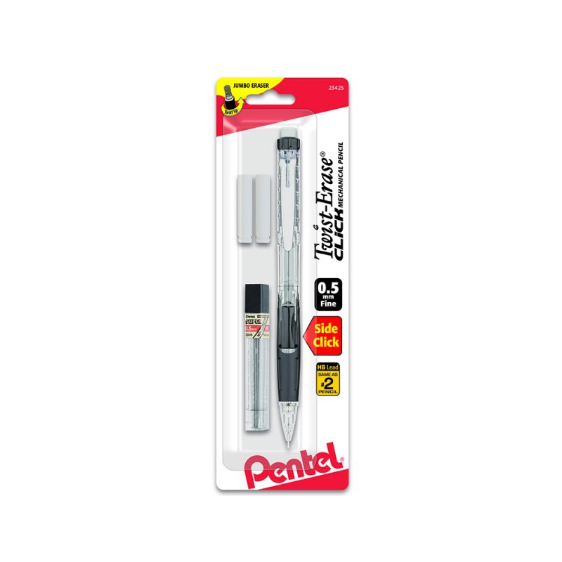 Pentel Twist Erase III Mechanical Pencils 0.5mm 2 Lead Assorted