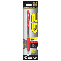 Pilot G2 Extra Fine 0.5mm Red Ink Pen 1PK