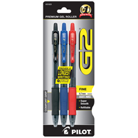 Pilot G2 Fine 0.7mm Assorted Pens 3PK