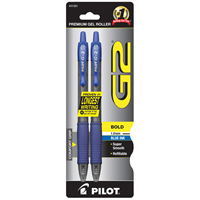 Pilot G2 Bold 1.0mm Blue Ink Pens 2PK