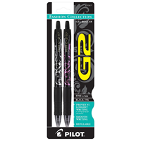 Pilot G2 Fashion Collection Black Ink Pens 2PK