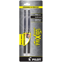Pilot FriXion Extra Fine 0.5mm Black Gel Pens 2PK