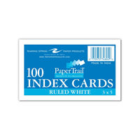 Roaring Spring Ruled White Index Cards 3" x 5"