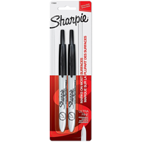Sharpie Ultra Fine Black Retractable Markers 2PK