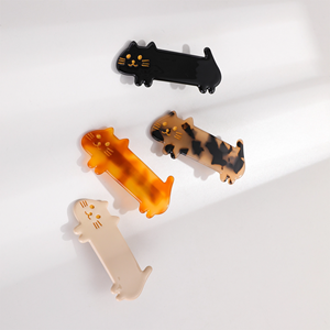 Adorro - Small Cat Loaf Barrette Hair Clip (Set of 2)