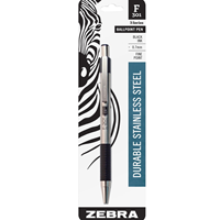 Zebra F301 Retractable Black Ballpoint Pen 1PK